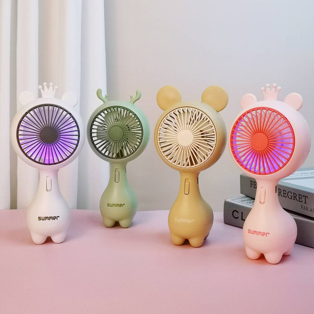 Bunny-Eared Rechargeable Handheld Fan Kalsten