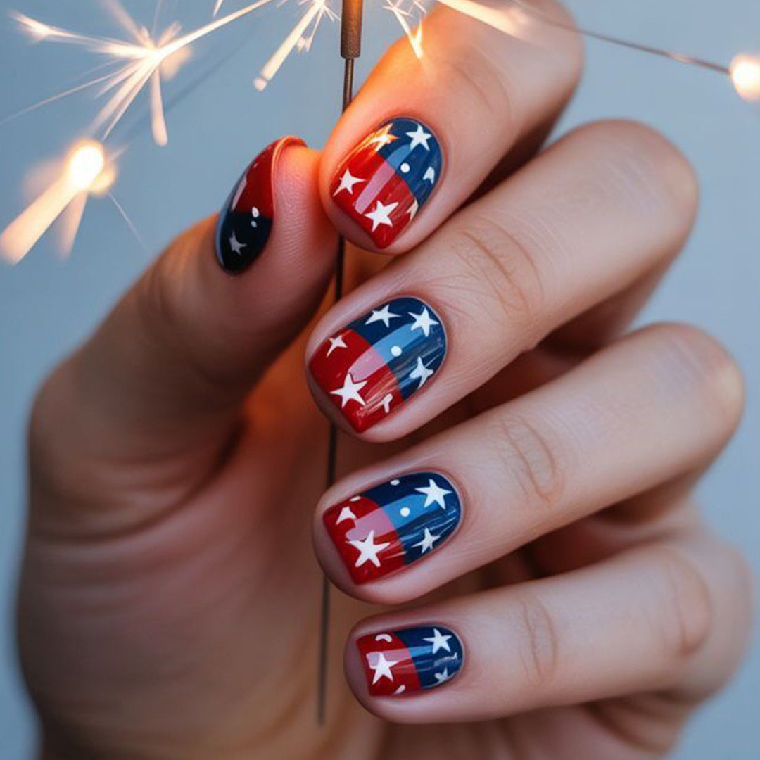 Patriotic Nail Art Design Kalsten