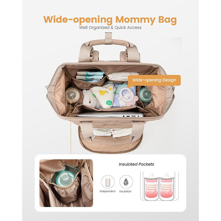 Multifunctional diaper backpack with insulating compartments Kalsten