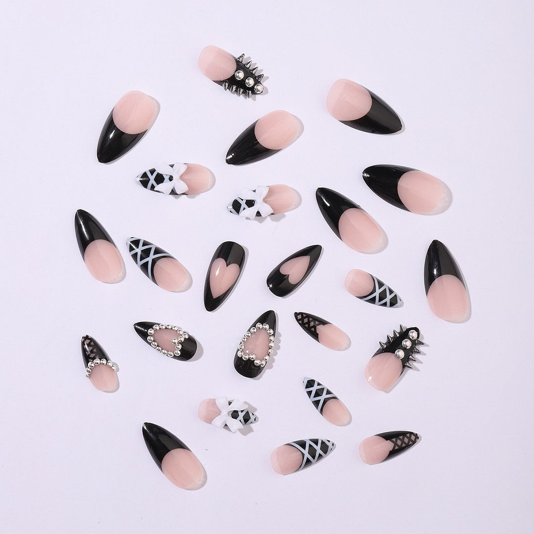 Acrylic nail set with creative, sparkling accents Kalsten