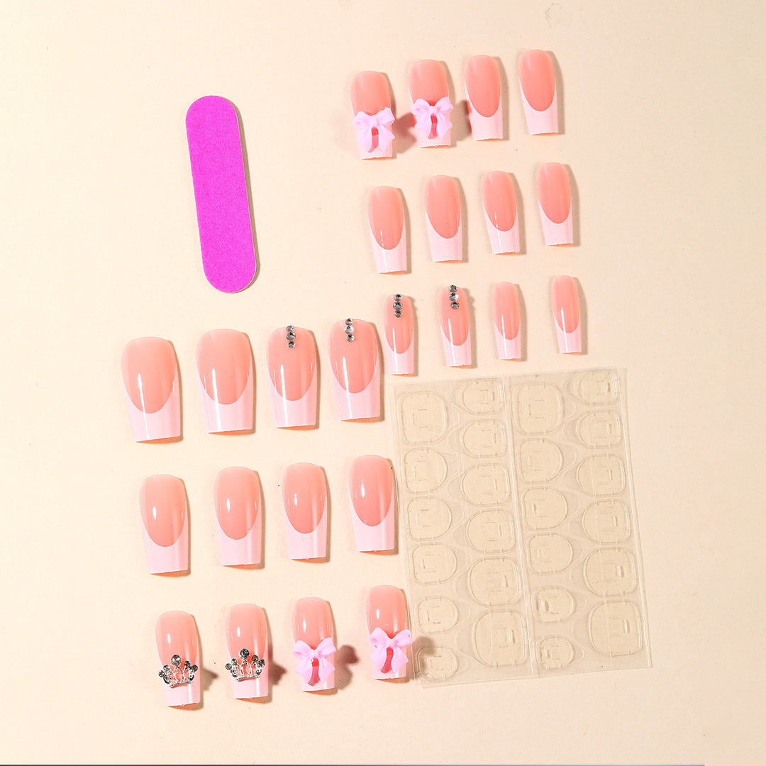 Elegant Crown-Embellished Nail Art Extensions Kalsten