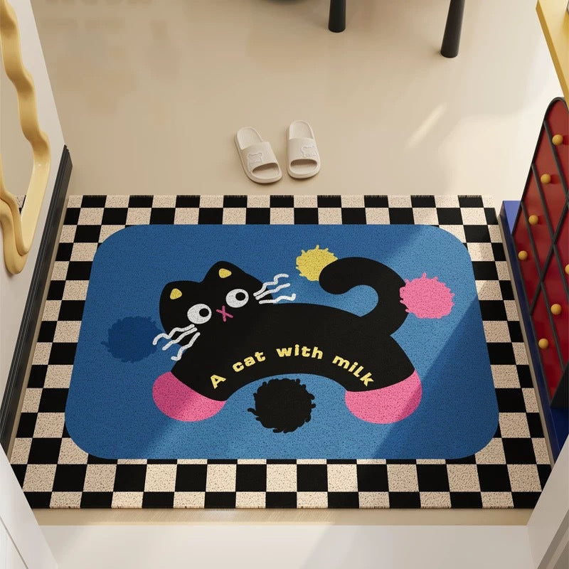 Cat-Themed Decorative Area Mat for Home Decor