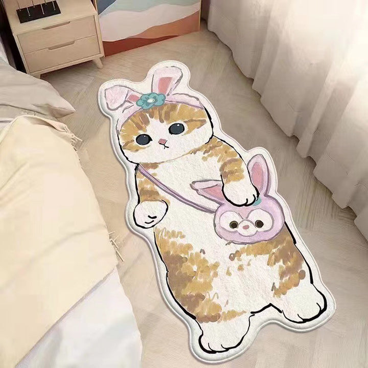 Cartoon Cat-Shaped Area Rug Kalsten