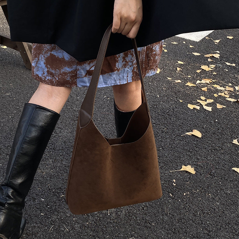 Suede Hobo Handbag Kalsten