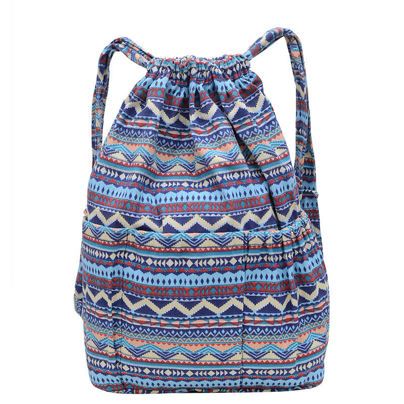 Drawstring Elephant Print Backpack Kalsten