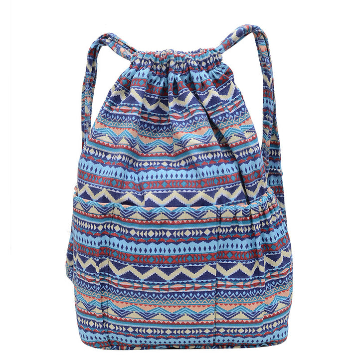 Drawstring Elephant Print Backpack Kalsten