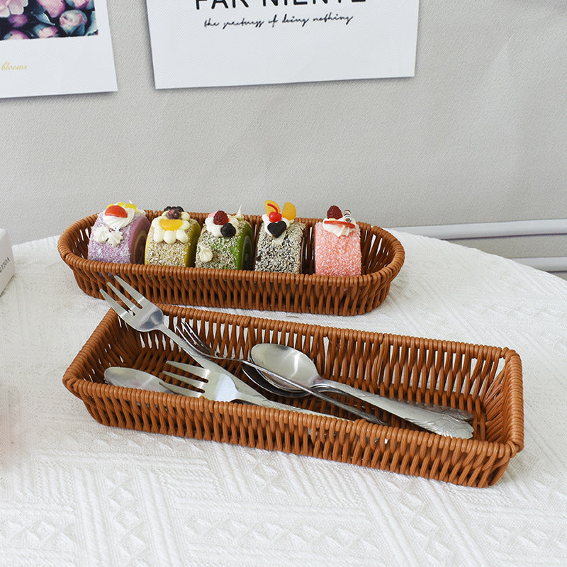Rectangular Handwoven Storage Tray Kalsten