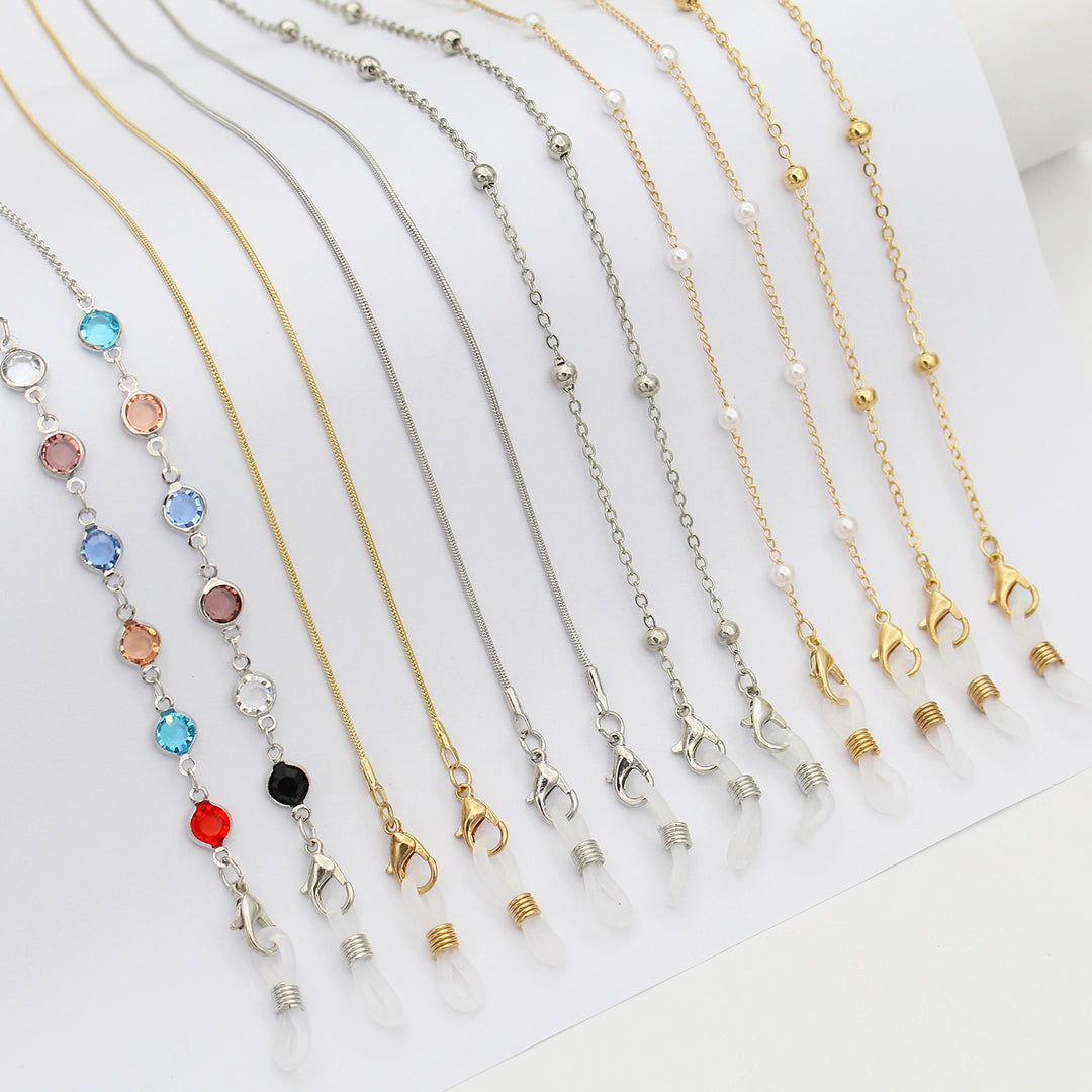 Elegant Crystal-Embellished Eyewear Chain Kalsten 1788159829