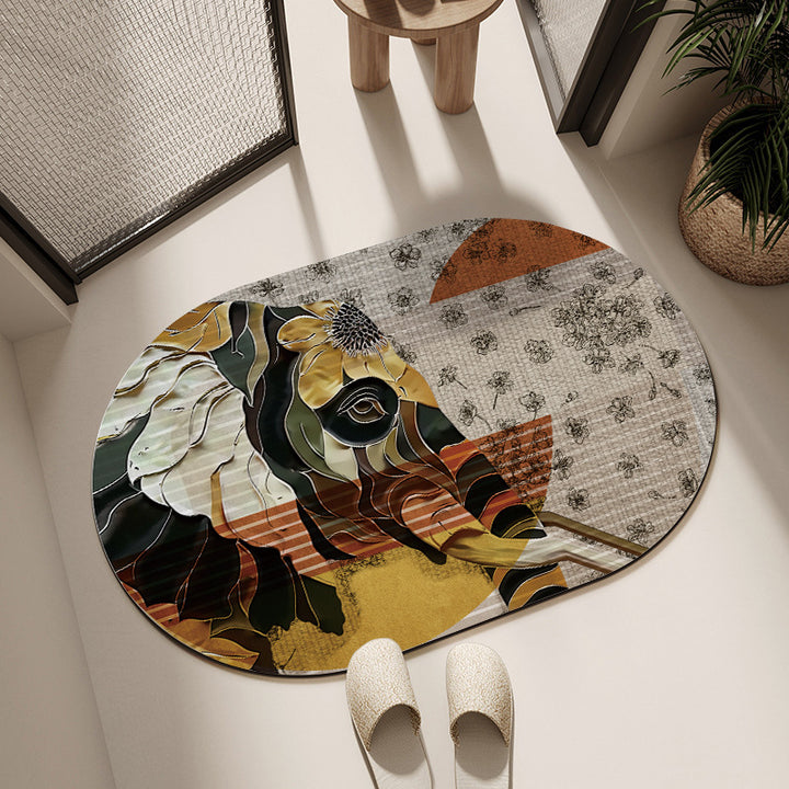 Artistic Horse-Themed Bath Mat Kalsten