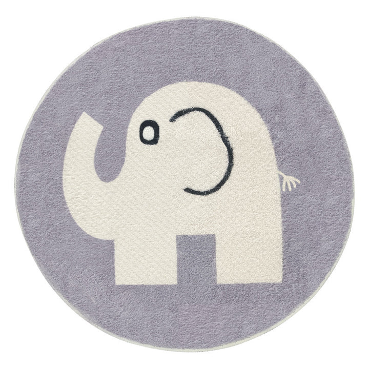 Playful Airplane-Themed Round Area Mat Kalsten