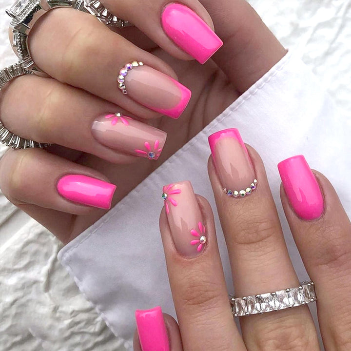 Artistic Floral Press-On Nail Designs Kalsten