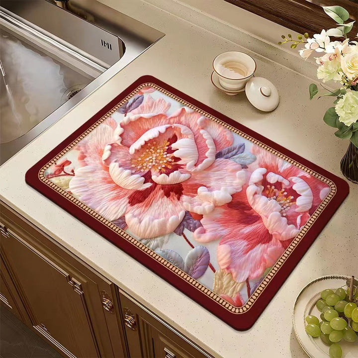 Floral Pattern Kitchen Mat Kalsten