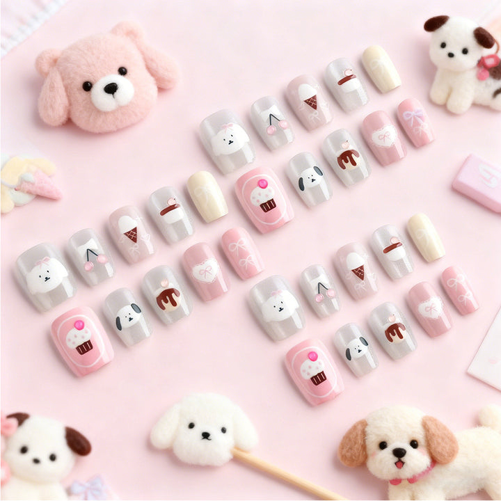 Cute Themed Press-On Nail Set Kalsten