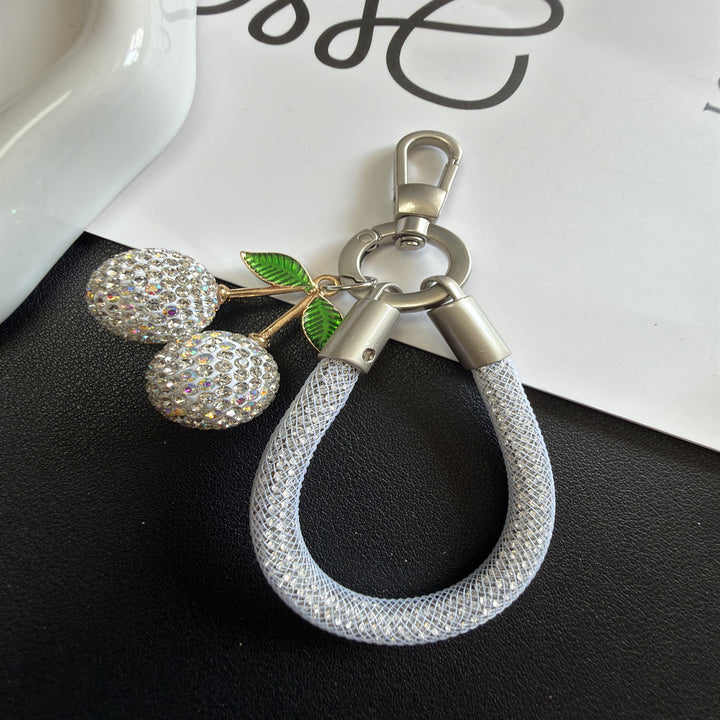 Decorative Rhinestone Cherry Keychain Kalsten