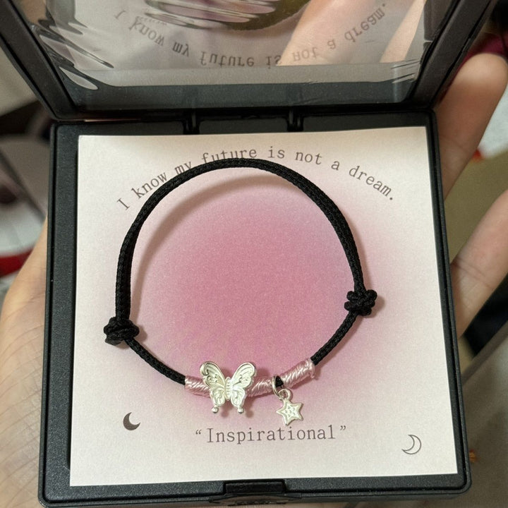 Butterfly Charm Knotted Bracelet Kalsten
