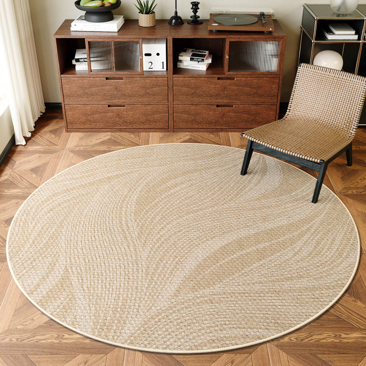 Textured Round Area Rug