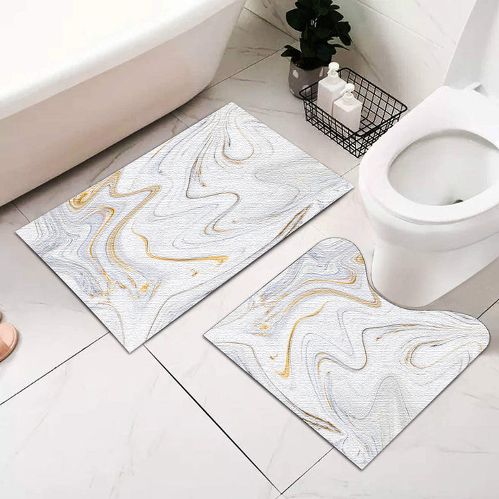 Abstract Geometric Bath Mat Set