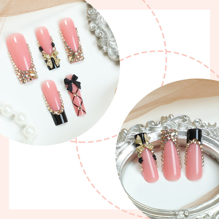 Artificial Nail Set with Glamorous Decorations and Elegant Accents Kalsten
