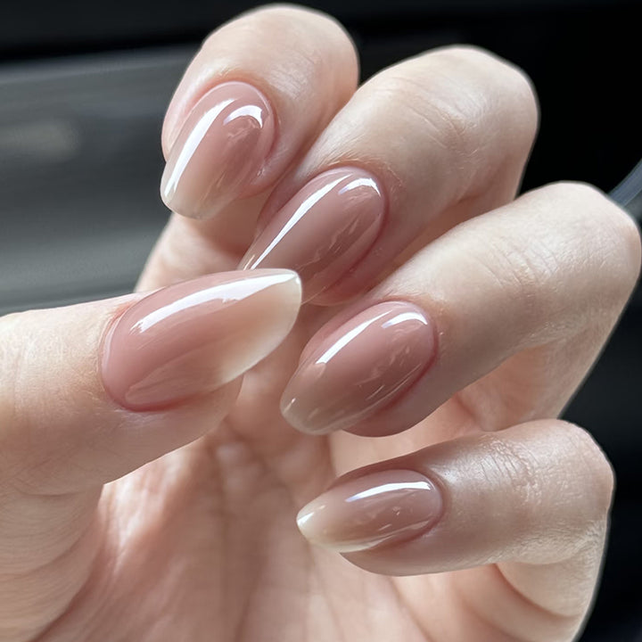 Long Almond-Shaped Press-On Nail Set Kalsten