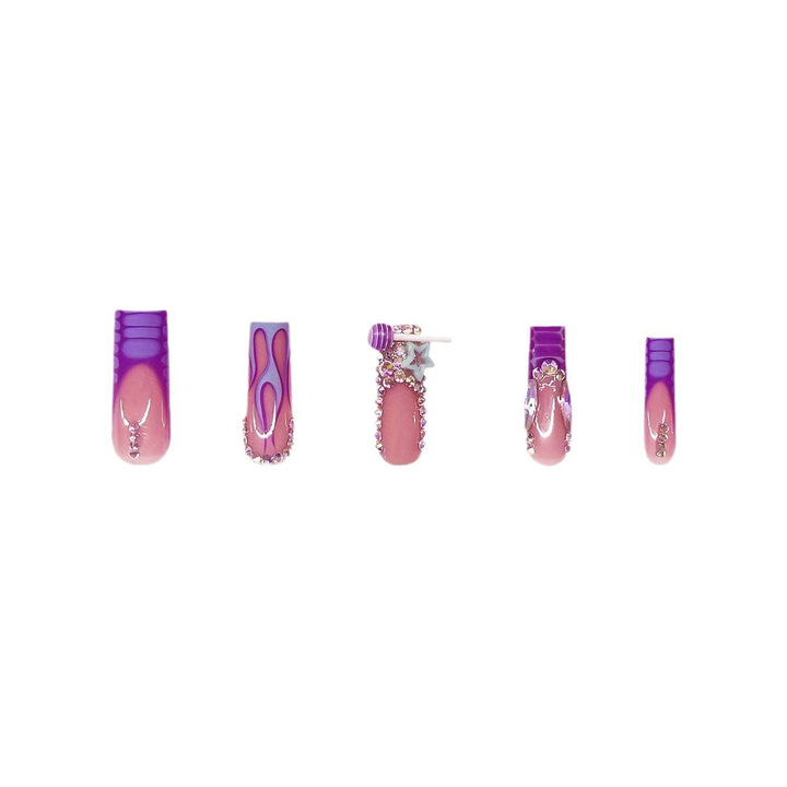 Artistic Long Nail Art Extensions Kalsten