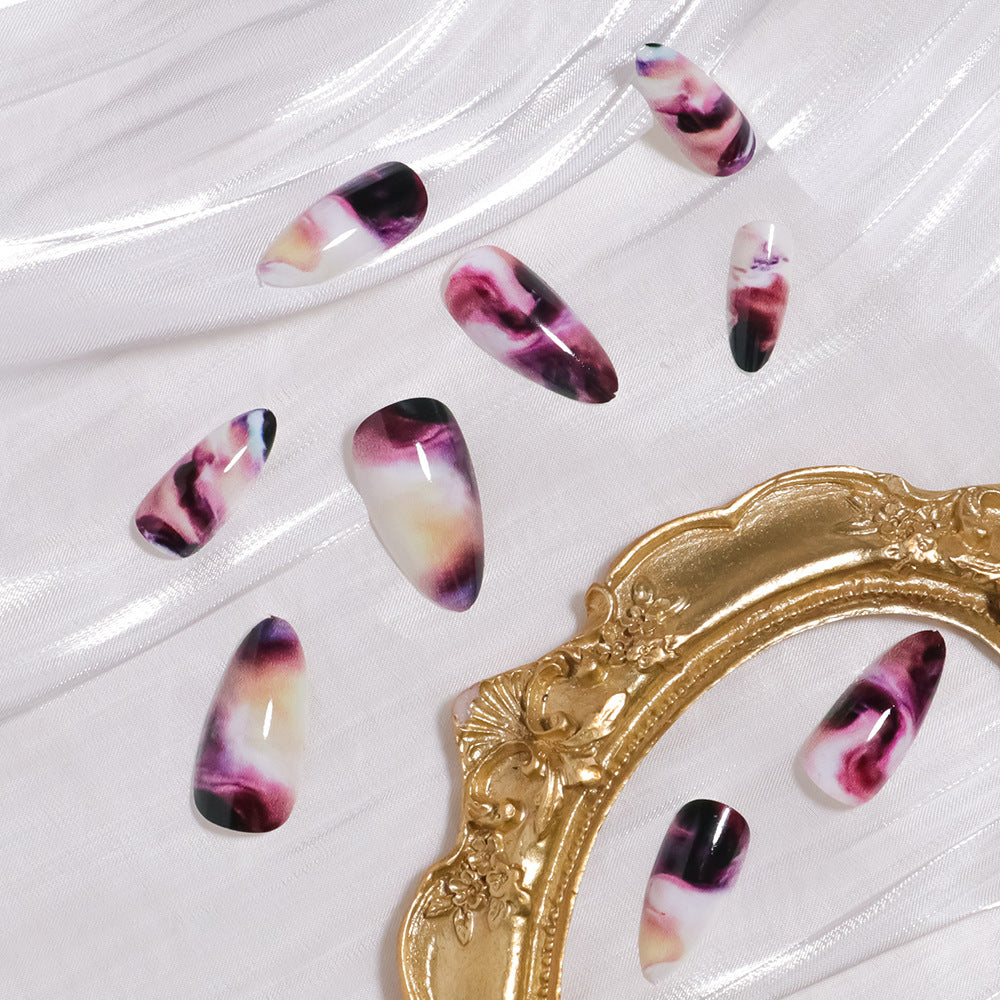 Elegant Marble Swirl Press-On Nails Kalsten