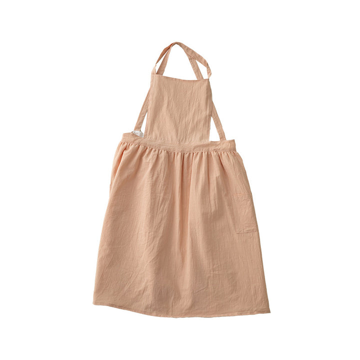 Light cotton dungaree dress with adjustable straps and side pockets