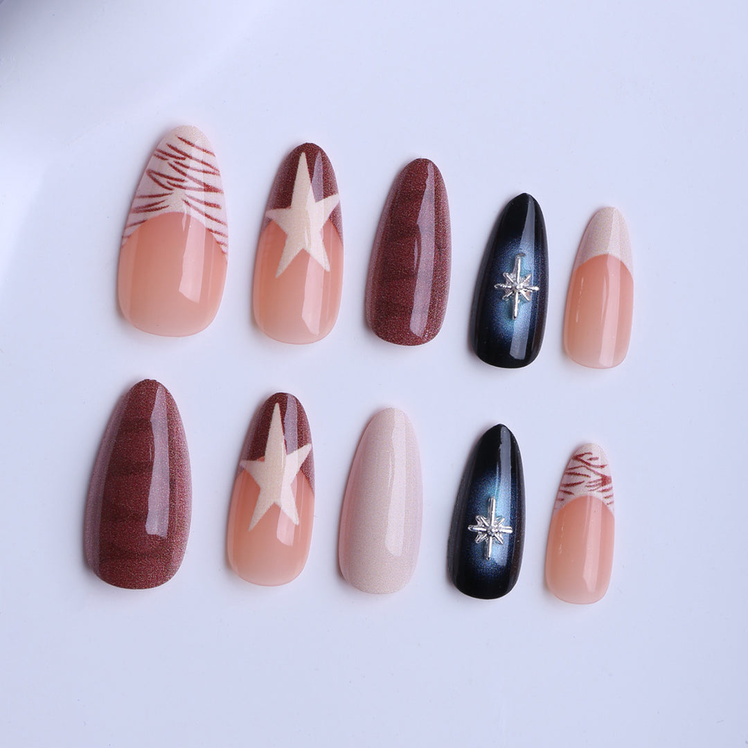 Artificial nails in modern stiletto style Kalsten