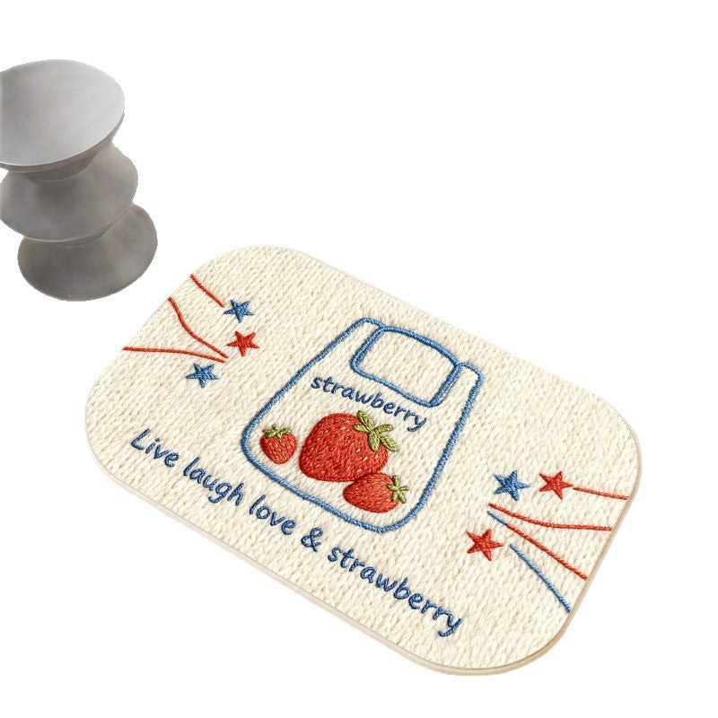 Whimsical Cat-Themed Bath Mat Kalsten