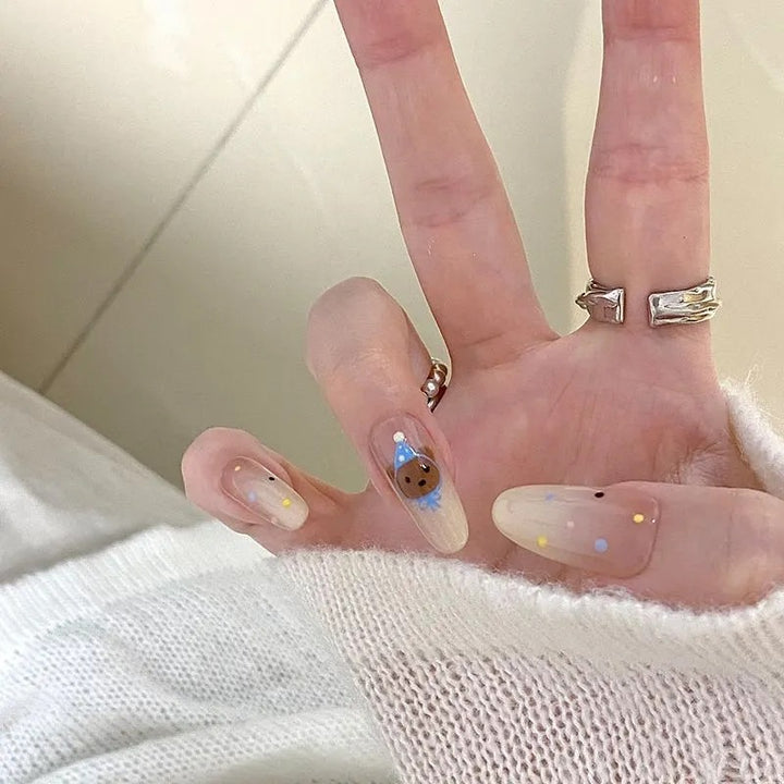 Artificial nails with cute animal designs Kalsten