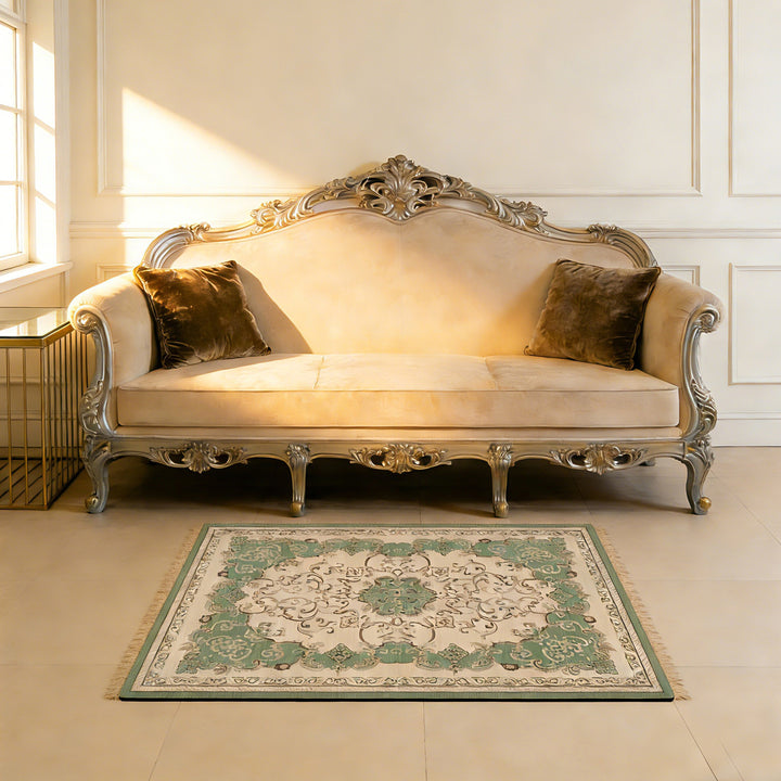 Elegant Floral Pattern Bath Mat Kalsten