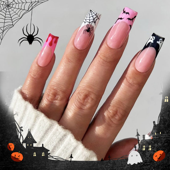 Creative Halloween Nail Art Set with Spooky Designs Kalsten