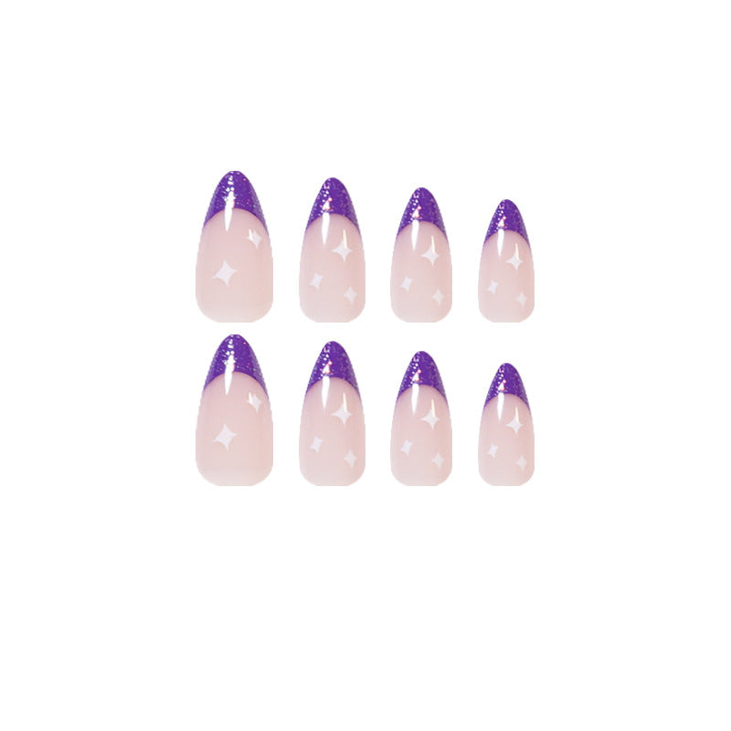 Artistic stiletto nails with glitter design Kalsten