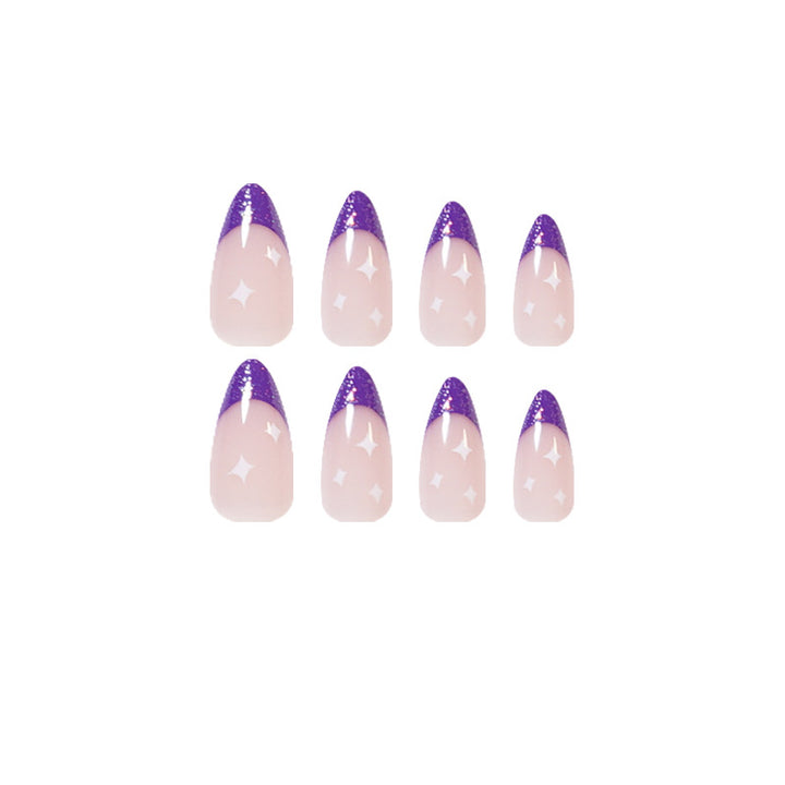 Artistic stiletto nails with glitter design Kalsten