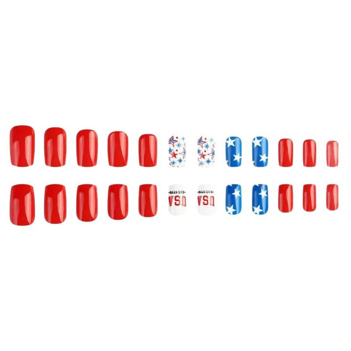 Creative artificial nails with patriotic design Kalsten