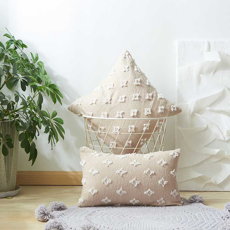 Textured Geometric Design Throw Pillow