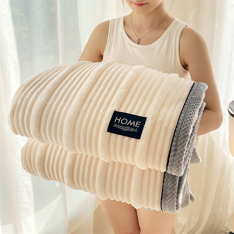 Women's Cozy Ribbed Sherpa Blanket