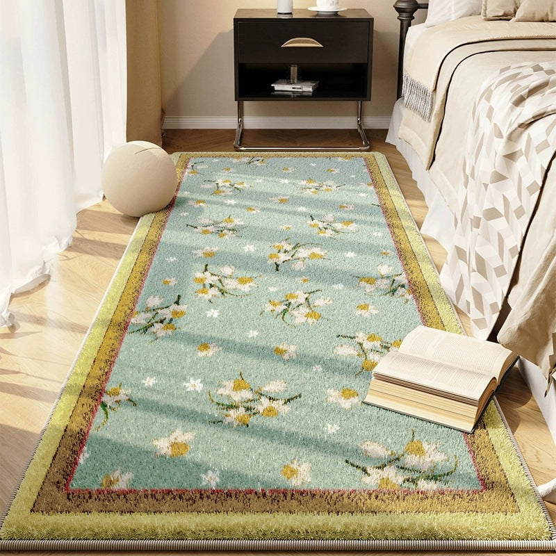 Vintage Checkerboard Pattern Area Runner Rug