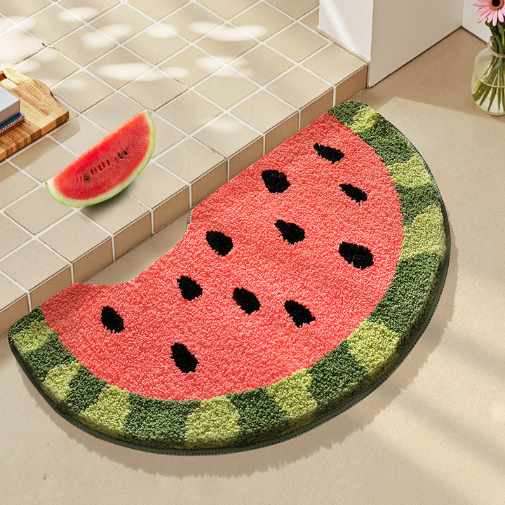 Playful Fruit-Themed Bath Rug Kalsten