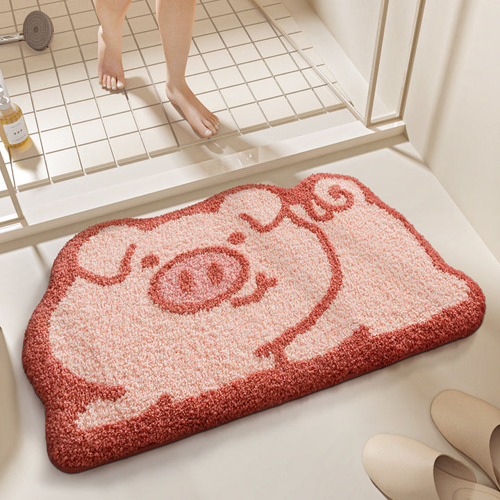 Plush Bunny-Themed Bath Mat Kalsten