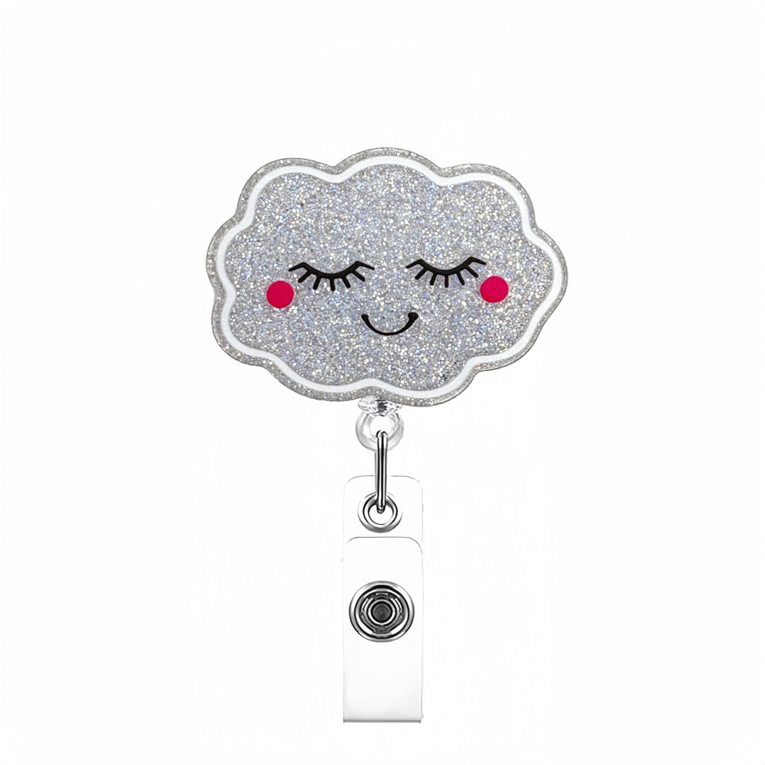 Expandable badge holder with anatomical heart pendant