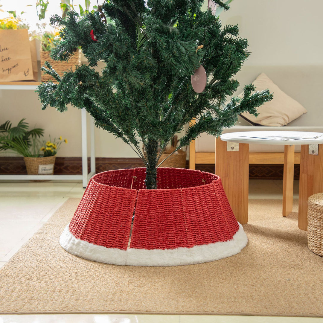 Decorative Christmas tree stand made of wicker Kalsten