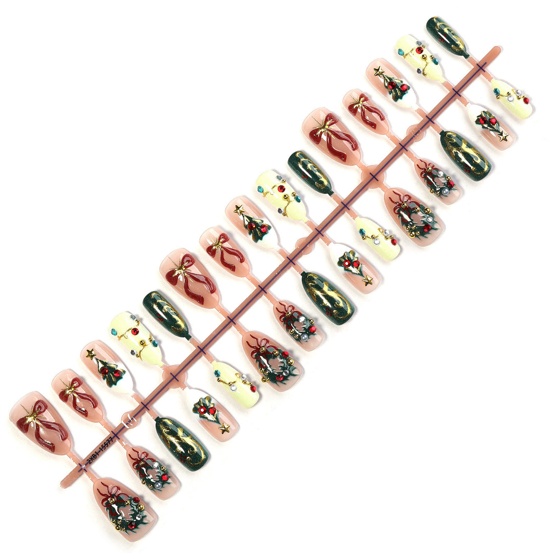 Festive artificial nails with Christmas motifs Kalsten