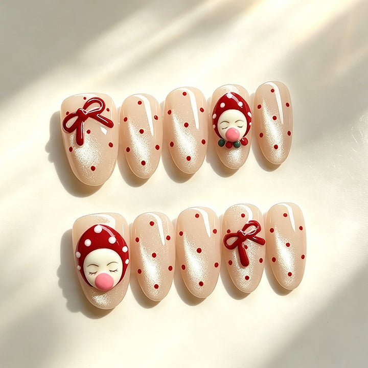 Festive Themed Press-On Nail Decor Kalsten