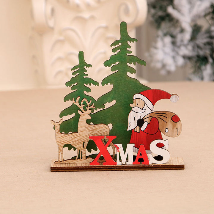 Decorative Wooden Christmas Table Centerpiece Kalsten