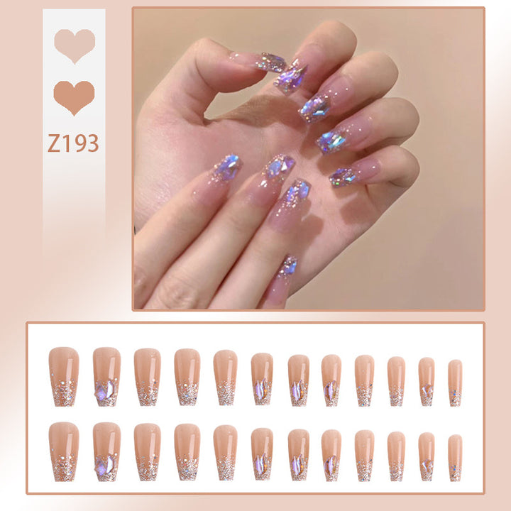 Artificial nail set with glamorous glitter accents and elegant elements Kalsten