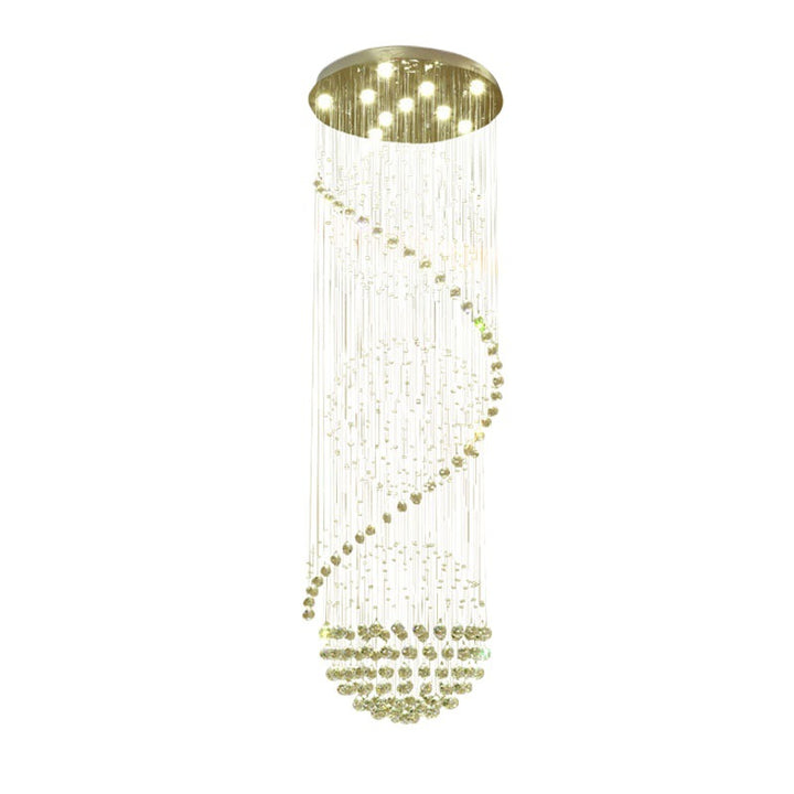 Spiral Crystal Pendant Light Fixture