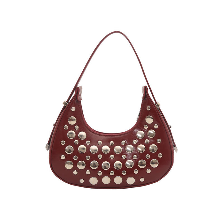 Studded Leather Hobo Bag Kalsten