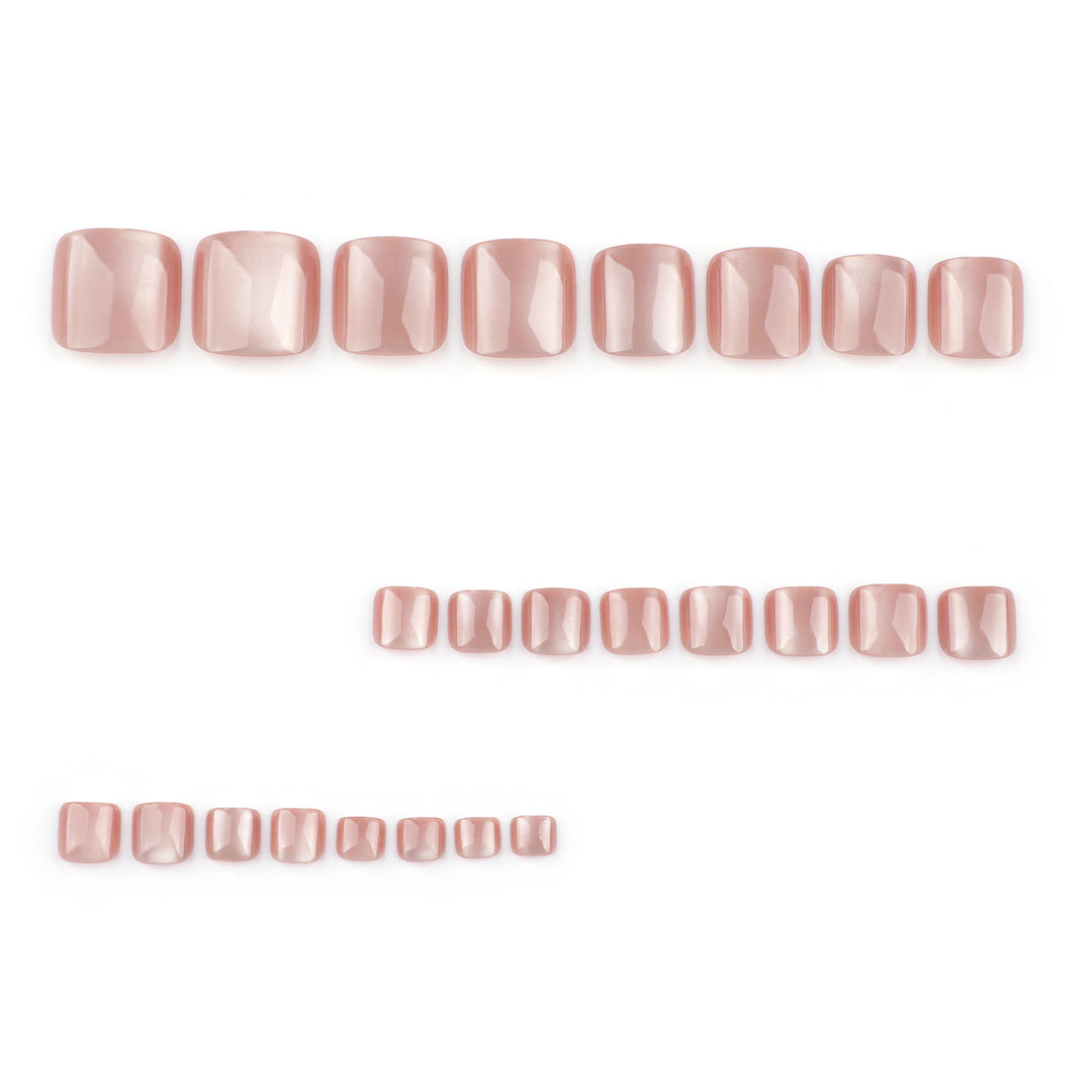 Artful toenail art with elegant mother-of-pearl finish Kalsten