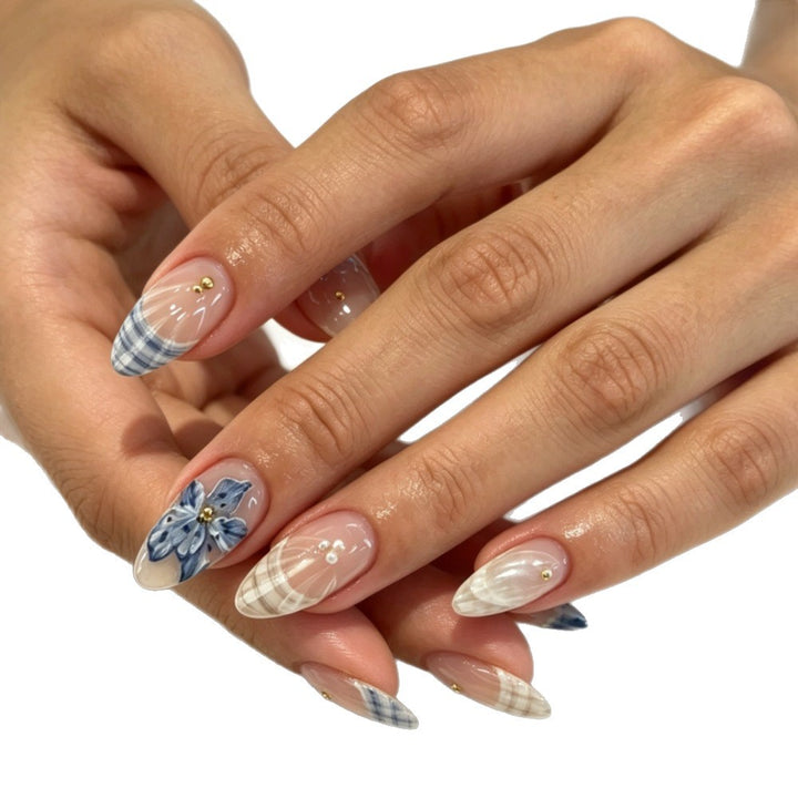 Floral Artistic Press-On Nail Set Kalsten