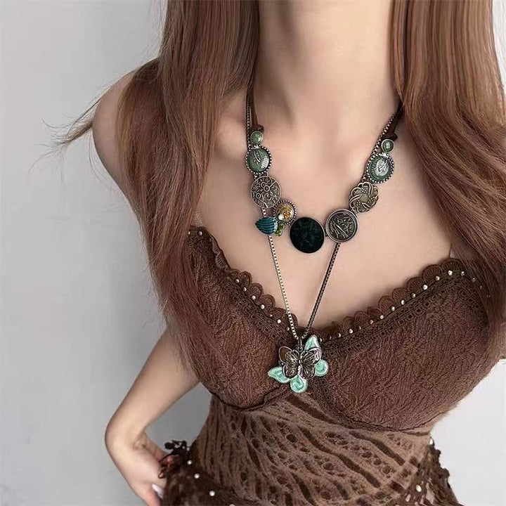 Floral Pendant Long Necklace Kalsten